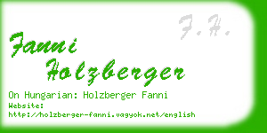 fanni holzberger business card